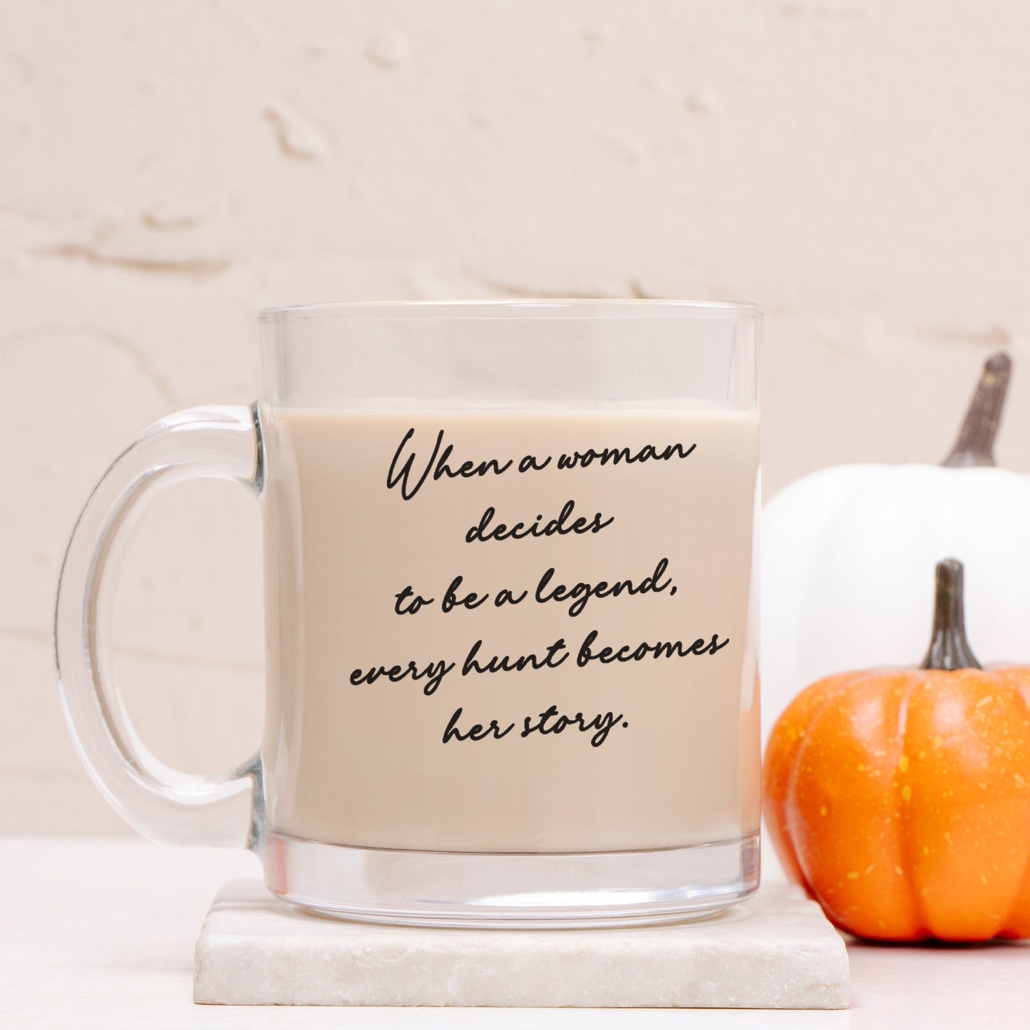 Every Hunt Becomes Her Story Mug Glass
