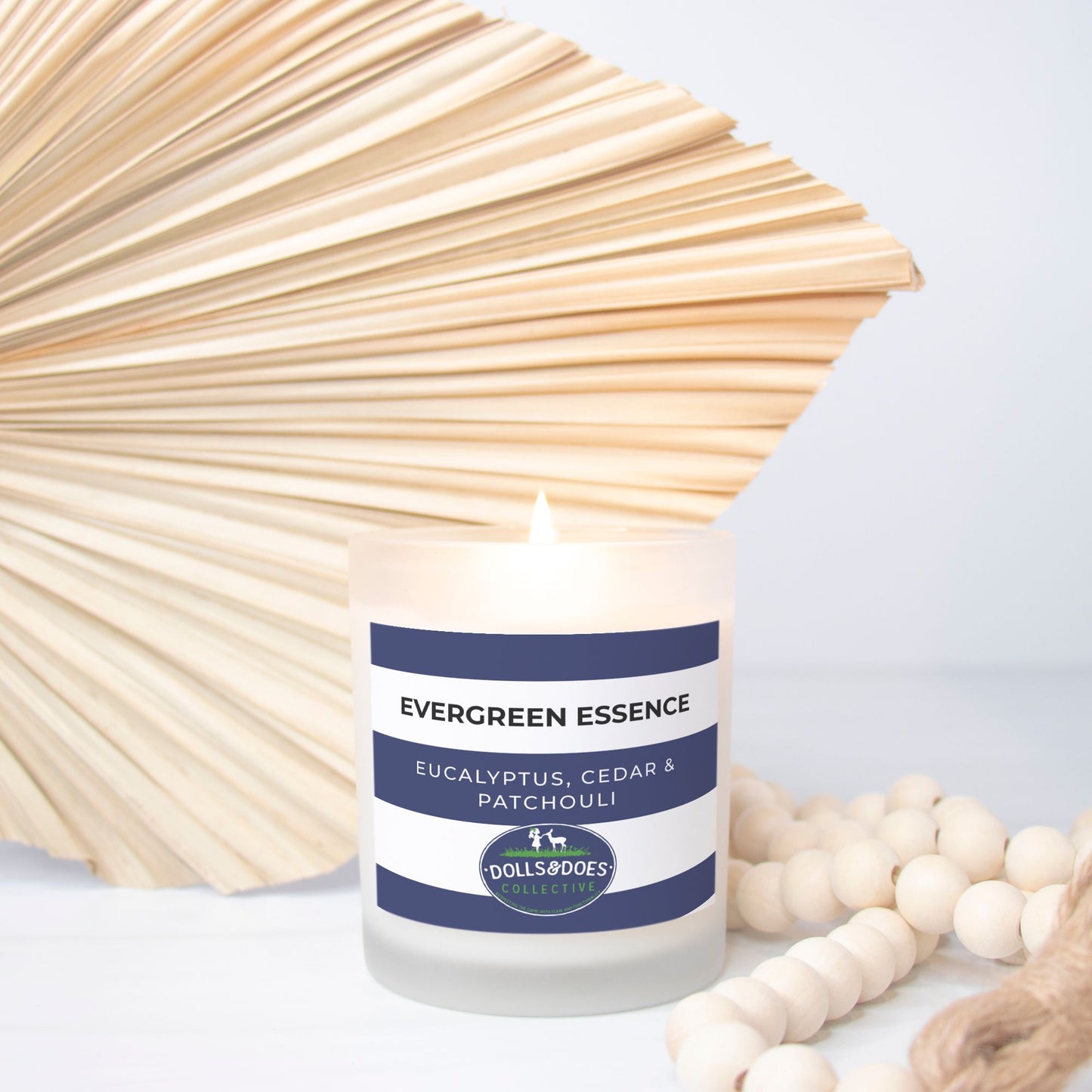 Evergreen Essence Candle Frosted Glass (Hand Poured 11 oz)
