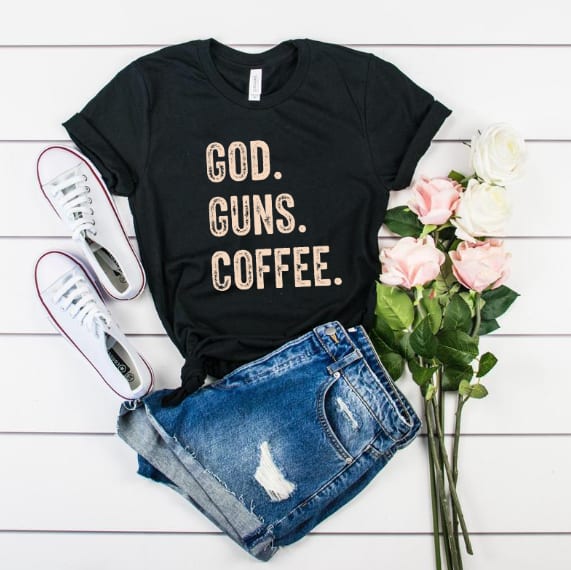 God. Guns. Coffee. Unisex Triblend T-Shirt