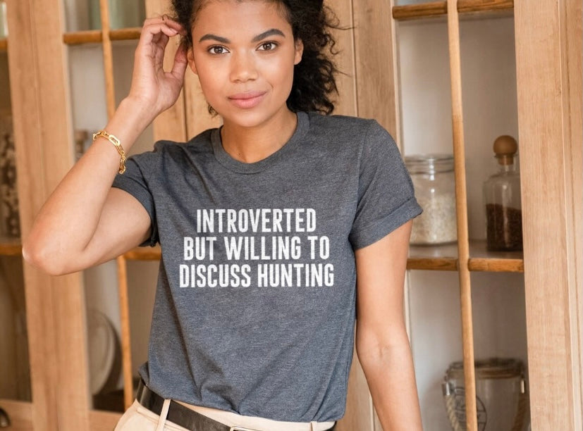 Introverted But Willing to Discuss..Premium Short Sleeve T-Shirt
