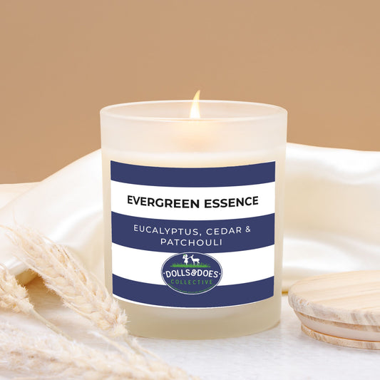 Evergreen Essence Candle Frosted Glass (Hand Poured 11 oz)