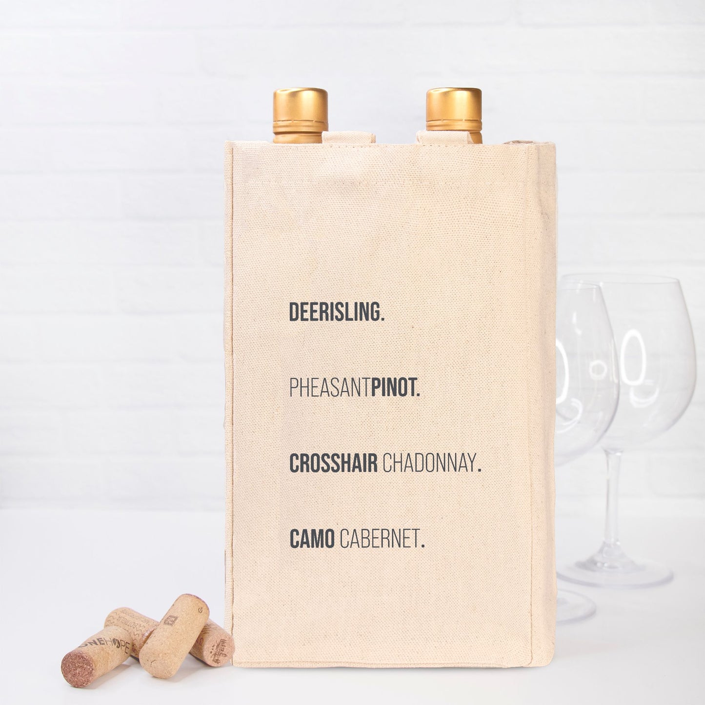 DEERISLING Double Wine Gift Tote