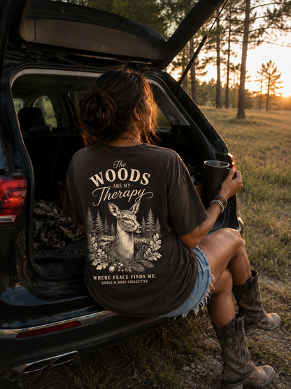The Woods Are My Therapy Short Sleeve Tee