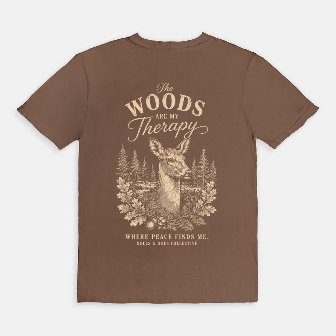 The Woods Are My Therapy Short Sleeve Tee