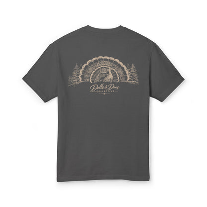 Thunder in the Pines Tee — Vintage Wildlife Turkey Hunting Graphic Shirt
