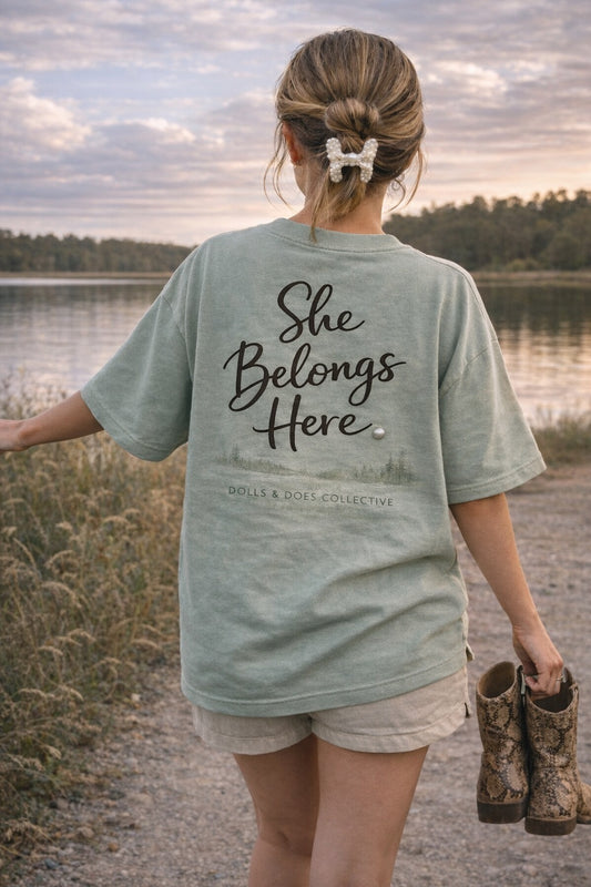 She Belongs Here™ Short Sleeve Tee