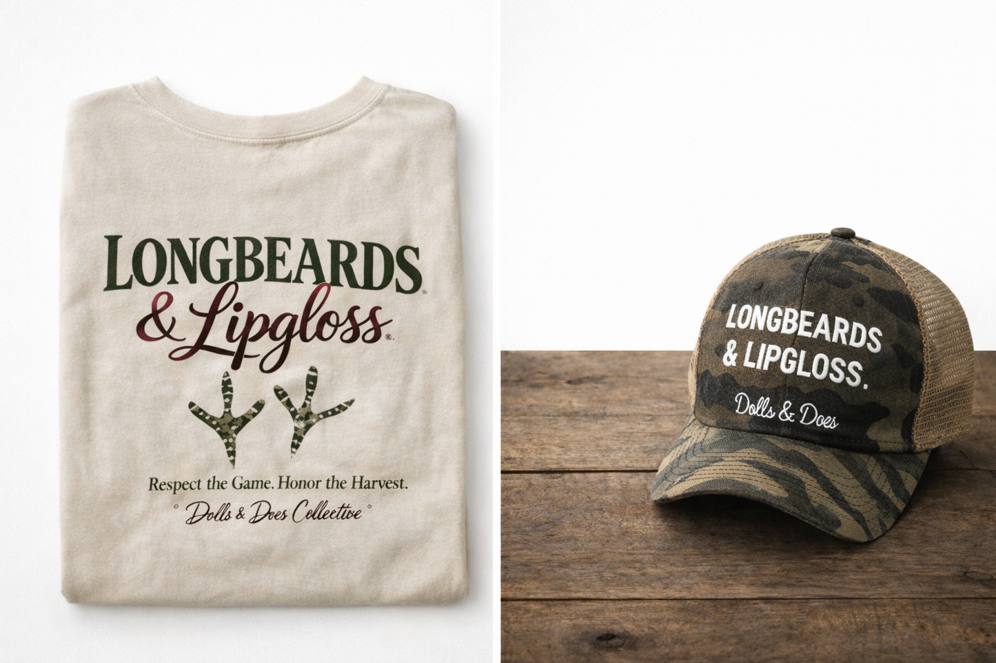 Longbeards & Lipgloss Shirt & Hat Bundle