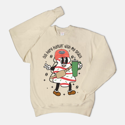 Huntin' With My Snack Crew Neck Sweatshirt