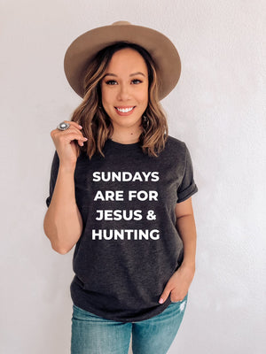 Sundays are for Jesus & Hunting Bella Canvas Unisex Tee