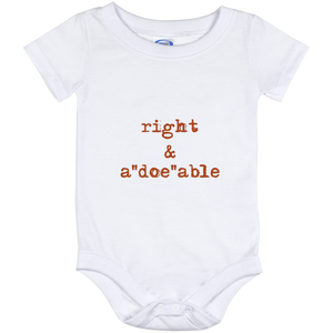 Right & A"doe"able Baby Onesie 12 Month