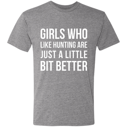 Girls Who Like Hunting Premium Tri-blend T-Shirt