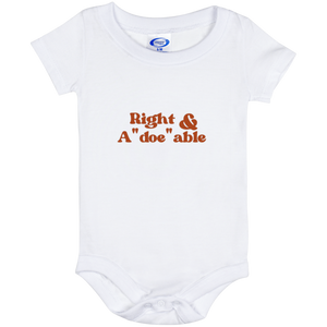 Right & A"doe"able Baby Onesie  6 m